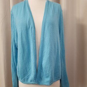 J. Jill XL Blue Linen Cardigan
